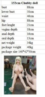 Bobbie - Chubby Sex Doll - 153cm/5ft - EU Stock